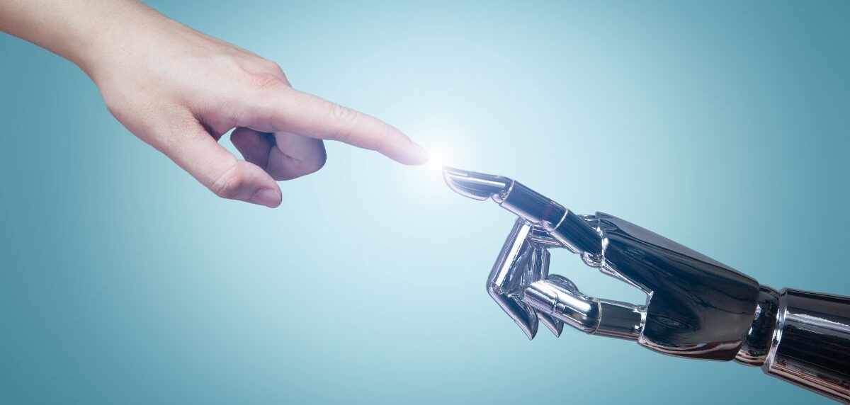 Artificial Intelligence being used in a modern classroom for personalized learning